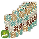 Leaf Ikat Disposable 2 Ply Eco Paper Guest Towels Tableware, 16 Pieces, Made from Paper, by Amscan